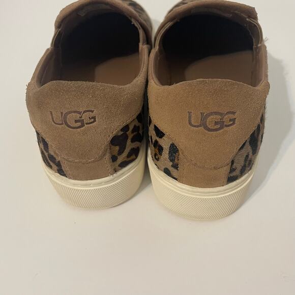 UGG Jass Platform Sneakers Leopard Cheetah Print Slip On Shoes Women's Size 7 - Picture 9 of 15